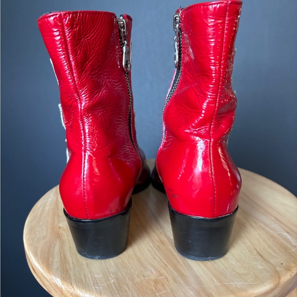 Modern Vice Red Patent Original Bolt Boots - Picture 8 of 12